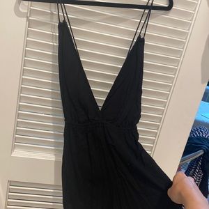 Black cotton romper